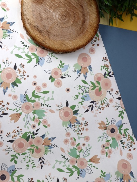 Упаковочная бумага «Flora», white (50*70 см) 