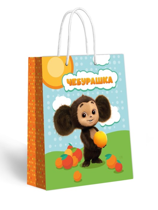 Пакет подарочный XXL 33.5*40.6*15.5см "Чебурашка. Облака" 