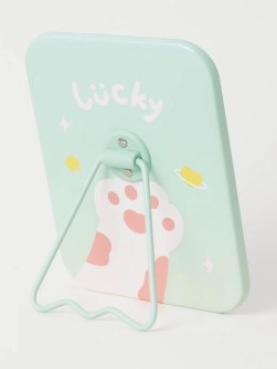 Зеркало настольное "Lucky paw", green (16*12 см)