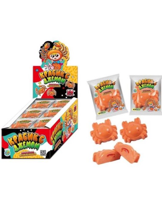 Мармелад жевательный &quot;КРАБИК&quot;, с джемом (30шт*13гр) 