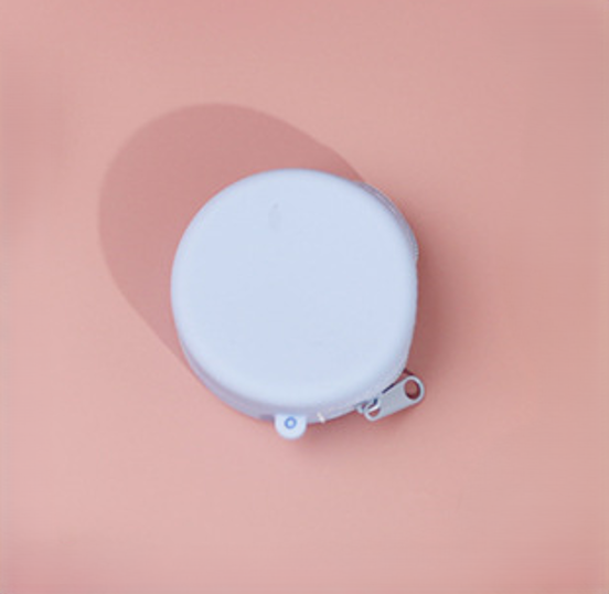 Кошелек силиконовый голубой 6*6 см 