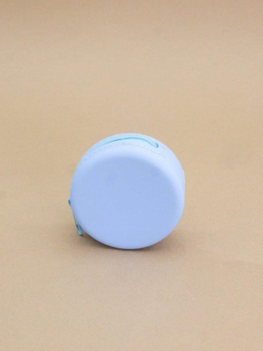 Кошелек силиконовый голубой 6*6 см 