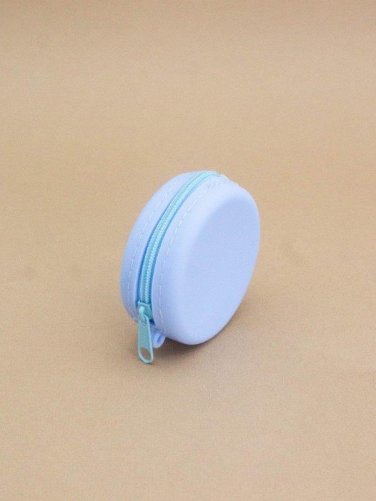 Кошелек силиконовый голубой 6*6 см 