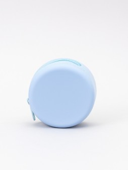 Кошелек силиконовый голубой 6*6 см