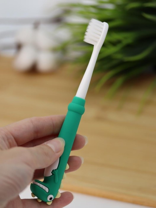 Зубная щётка для взрослых iLikeGift &quot;Tiny Rawr&quot;, green (10 см) 