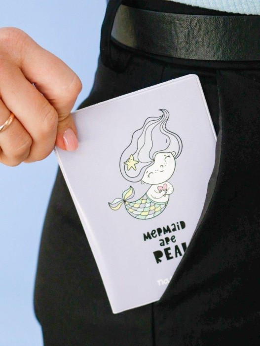 ОБЛОЖКА ДЛЯ ПАСПОРТА «Mermaid are real», плотность 600 мкм 