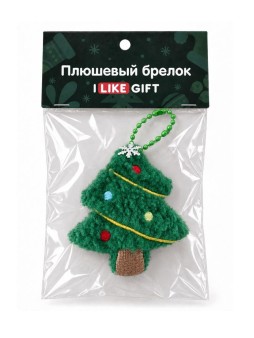 Плюшевый брелок iLikeGift "Новогодняя ёлочка", зелёный