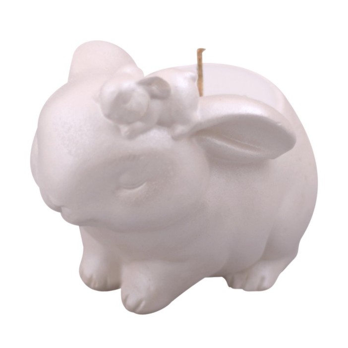 Свеча декоративная с подсвечником &quot;Зайки&quot; (12х8х9,5см) 