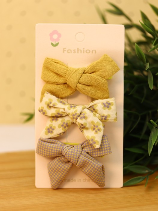 Набор заколок для волос "Yellow bows" 