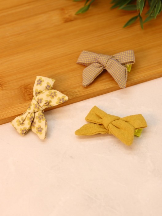 Набор заколок для волос "Yellow bows" 