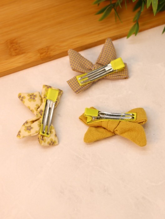 Набор заколок для волос "Yellow bows" 