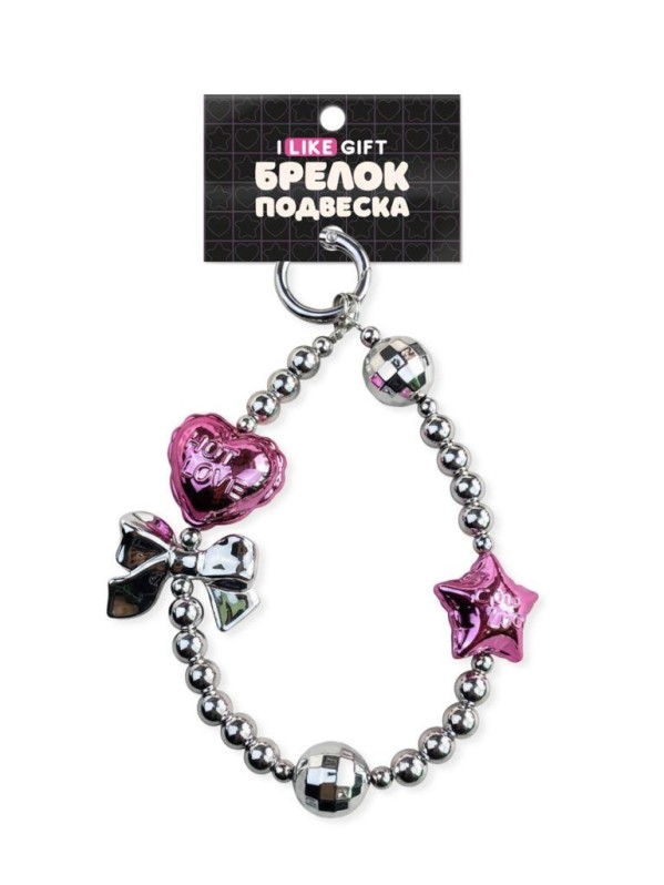 Брелок-подвеска для телефона iLikeGift «Bow», pink 