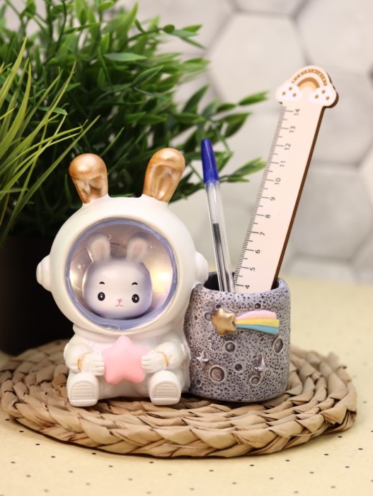 Ночник - подставка для канцелярских принадлежностей «Wendy Rabbit», pink star 