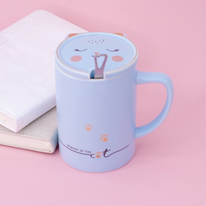 Кружка "Sleeping mustache", blue (400ml) 