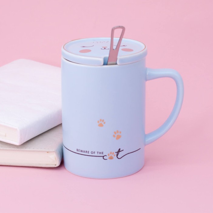 Кружка "Sleeping mustache", blue (400ml) 