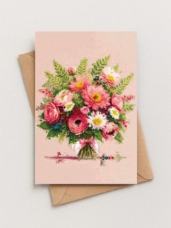 Набор двойных открыток 5 шт. «Букет цветов», 10*15 см