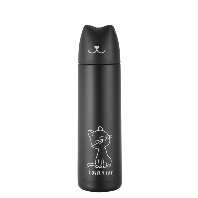 B-BW21-Z ТЕРМОС "Cat Head" black 500ml 