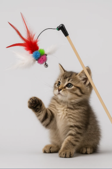 Махалка для кошек "Цветные перья-2", 50 см