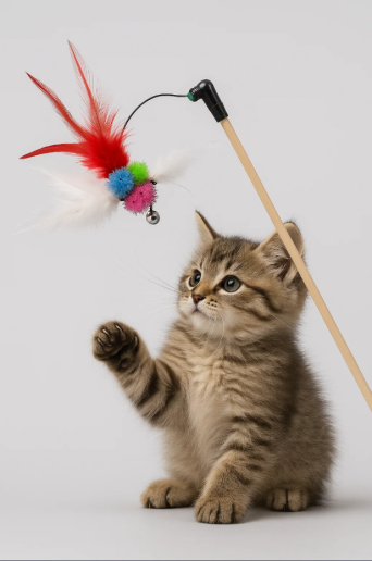 Махалка для кошек "Цветные перья-2", 50 см