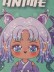 Зеркало настольное GIRLY &quot;Anime girl&quot;, green, 15*22 см 