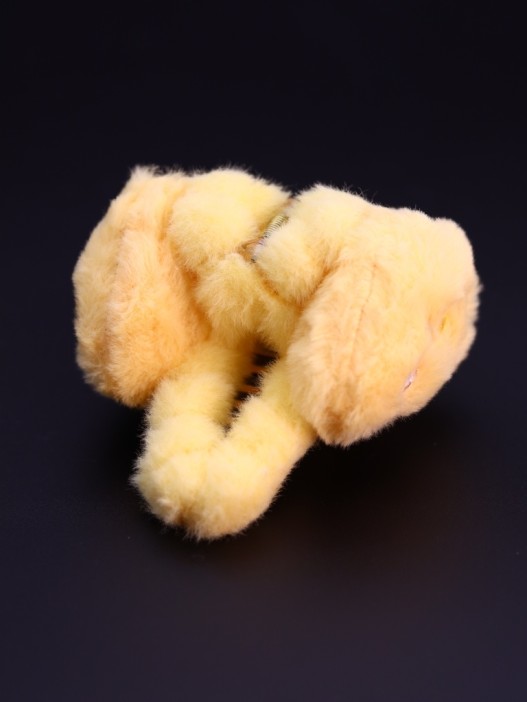 Заколка-краб "Цыпленок", желтая (14 см) 