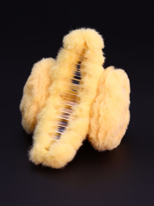 Заколка-краб "Цыпленок", желтая (14 см) 