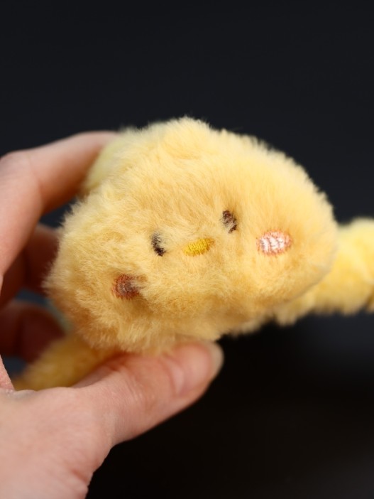 Заколка-краб "Цыпленок", желтая (14 см) 