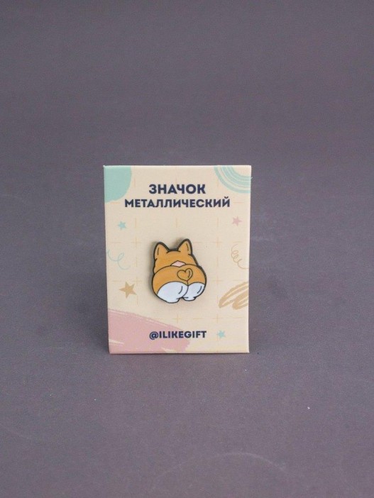 Значок металлический iLikeGift &quot;The heart shaped tail&quot; 