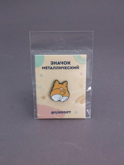 Значок металлический iLikeGift &quot;The heart shaped tail&quot; 