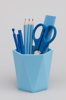 Стакан для зубных принадлежностей / канцелярских принадлежностей  «Triangle», blue