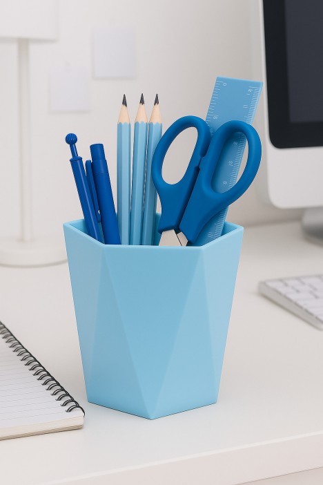 Стакан для зубных принадлежностей / канцелярских принадлежностей  «Triangle», blue 