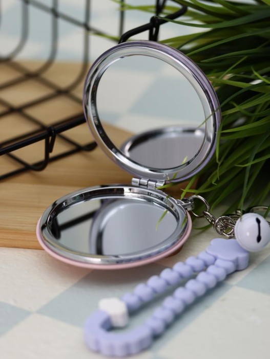 Зеркало-шейкер раскладное с шнурком &quot;Fresh&quot;, голубое (7*7 см) 