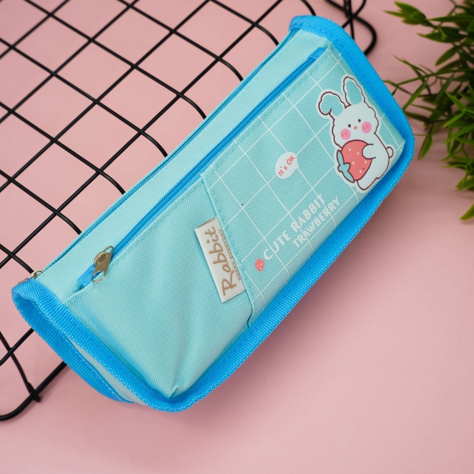 Пенал "Cute rabbit strawberry", blue