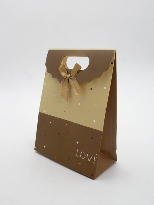 Пакет подарочный (XS) &quot;Small dots&quot;, green (12x6x16) 