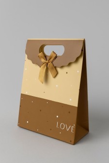 Пакет подарочный (XS) "Small dots", green (12x6x16)