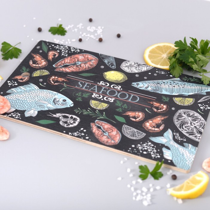 Разделочная доска &quot;Рыбное ассорти&quot;, (29х17 см) 