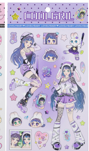 Наклейки&quot; Anime lilac&quot; (22*12 см) 