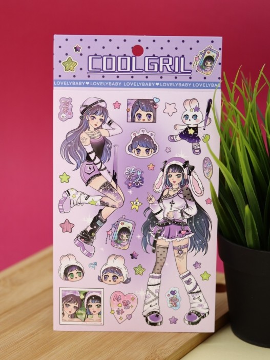 Наклейки&quot; Anime lilac&quot; (22*12 см) 