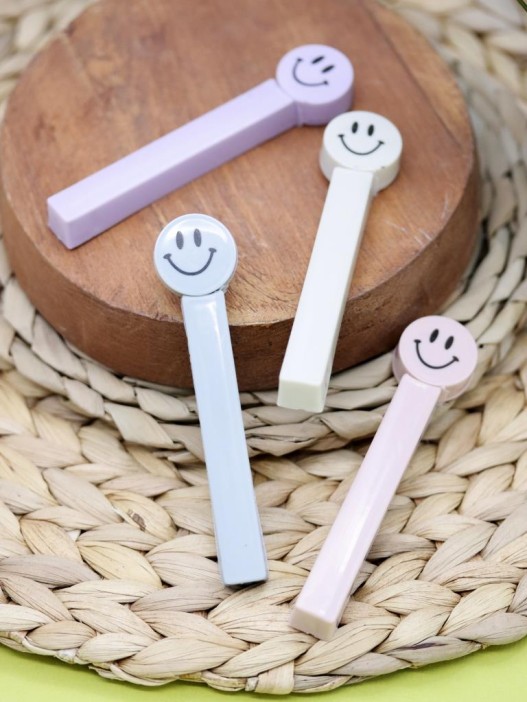 Зажим для пакетов &quot;Smile&quot;, упаковка 4 шт. 