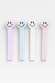Зажим для пакетов "Smile", упаковка 4 шт.