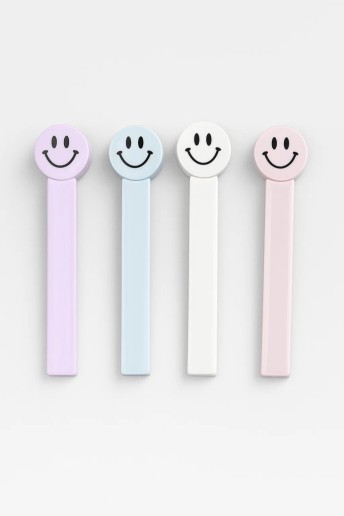 Зажим для пакетов "Smile", упаковка 4 шт.