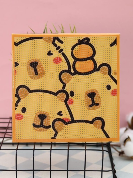 Алмазная мозаика на подрамнике Draw Me! «Many capybaras», (20*20 см) 