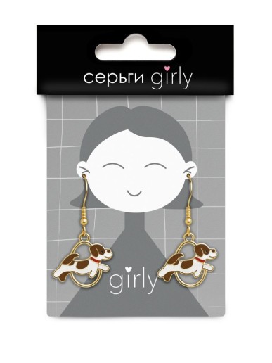 Серьги GIRLY "Dog"