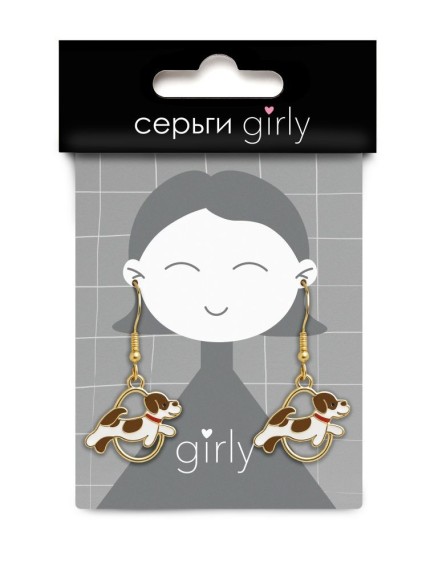 Серьги GIRLY "Dog"