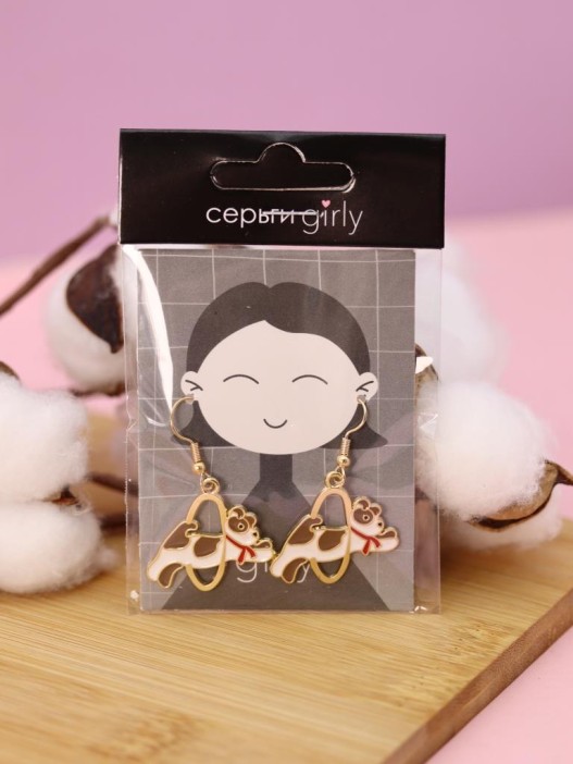 Серьги GIRLY &quot;Dog&quot; 