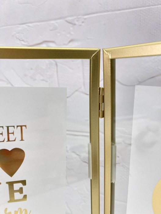 Фоторамка раскладная на 2 фото «Writings», металл (10*15 см) 