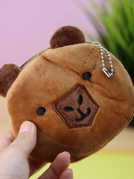 Кошелёк плюшевый &quot;Cute Capybara&quot;, brown (10*10 см) 