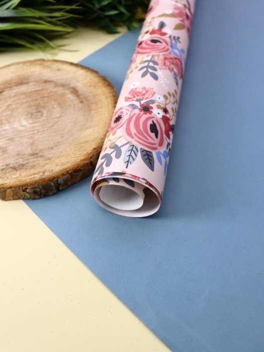 Упаковочная бумага «Flora», red (50*70 см) 