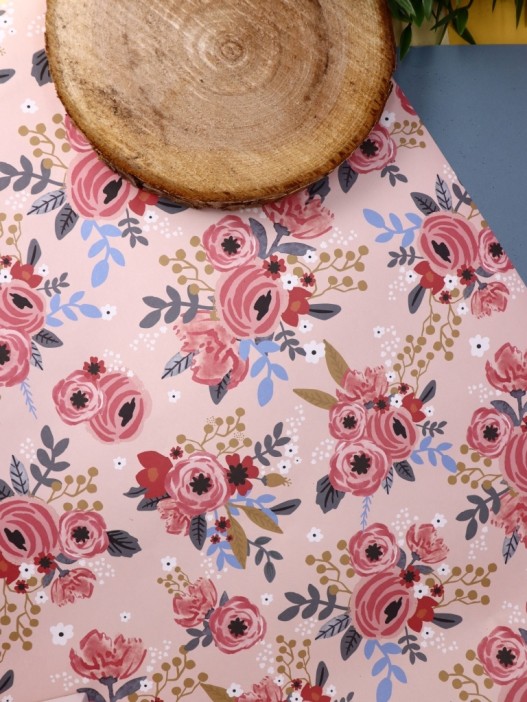 Упаковочная бумага «Flora», red (50*70 см) 