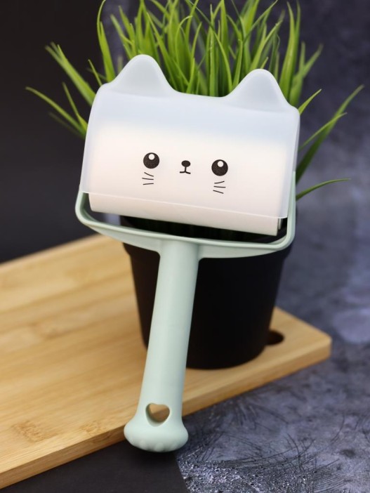 Ролик для чистки одежды в футляре &quot;Cute blue cat&quot;, 10 см*60 листов 